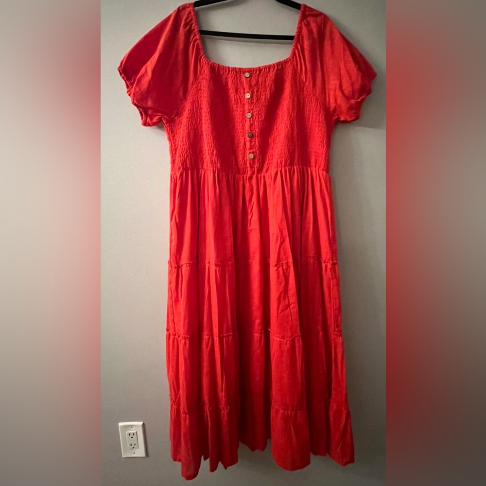 🆕 Ellen Weaver Orange Maxi Dress
